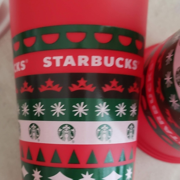 2 Starbucks Christmas Tumbler 2013 Travel Reusable - Picture 7 of 7